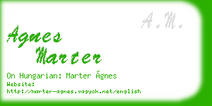 agnes marter business card